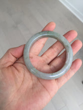 Load image into Gallery viewer, 53mm 100% natural certified dark green/gray jadeite jade bangle BM53-8655