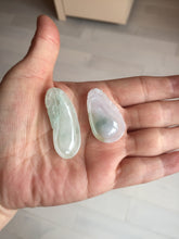 Load image into Gallery viewer, 100% natural type A icy watery light purple green blessed melon(福瓜) Jadeite Jade pendant AX144