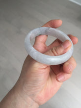 Load image into Gallery viewer, 54.4mm certified 100% natural Type A icy watery white light purple jadeite jade bangle BN8-7071