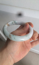 Load image into Gallery viewer, 62.7mm Certified Type A 100% Natural light green/white/brown/purple Jadeite Jade bangle AH84-0438