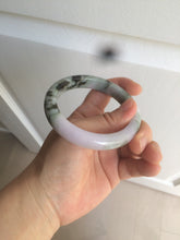 Load image into Gallery viewer, 56.3mm certified 100% natural Type A dark green/purple jungle camouflage color jadeite jade bangle AX77-5285