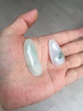 Load image into Gallery viewer, 100% natural type A icy watery light purple green blessed melon(福瓜) Jadeite Jade pendant AX144