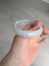 Load image into Gallery viewer, 54.4mm certified 100% natural Type A icy watery white light purple jadeite jade bangle BN8-7071