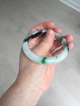 Load image into Gallery viewer, 56.9mm 100% natural Type A sunny green white jadeite jade bangle BN7-8239