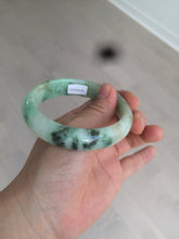 Load image into Gallery viewer, 59.5mm certified Type A 100% Natural sunny green Jadeite bangle AX76-6145