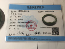 Load image into Gallery viewer, 56.8mm Certified Type A 100% Natural black/dark green/gray Jadeite bangle PJ50-2848