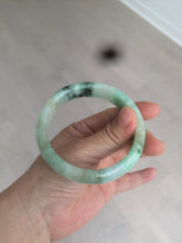 Load image into Gallery viewer, 59.5mm certified Type A 100% Natural sunny green Jadeite bangle AX76-6145