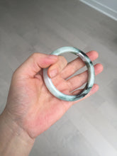 Load image into Gallery viewer, 56.9mm 100% natural Type A sunny green white jadeite jade bangle BN7-8239