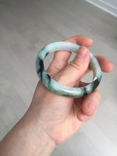 Load image into Gallery viewer, 56.9mm 100% natural Type A sunny green white jadeite jade bangle BN7-8239