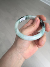 Load image into Gallery viewer, 56.9mm 100% natural Type A sunny green white jadeite jade bangle BN7-8239