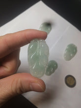 Load image into Gallery viewer, Certified type A 100% Natural icy watery green Jadeite Jade leaf pendant BH59-5-2611