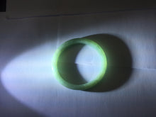 Load image into Gallery viewer, 50.5mm 100% natural type A sunny green apple green oval jadeite bangle AZ155