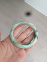 Load image into Gallery viewer, 59.5mm certified Type A 100% Natural sunny green Jadeite bangle AX76-6145