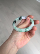 Load image into Gallery viewer, 56.9mm 100% natural Type A sunny green white purple jadeite jade bangle BN6-8241