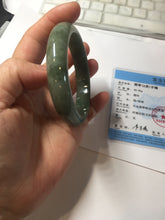 Load image into Gallery viewer, 56.8mm Certified Type A 100% Natural black/dark green/gray Jadeite bangle PJ50-2848