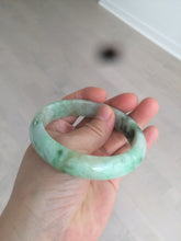 Load image into Gallery viewer, 59.5mm certified Type A 100% Natural sunny green Jadeite bangle AX76-6145