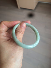 Load image into Gallery viewer, 49mm certified 100% natural Type A light green/white oval jadeite jade bangle BG28-5445