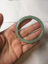 Load image into Gallery viewer, 50.5mm 100% natural type A sunny green apple green oval jadeite bangle AZ155