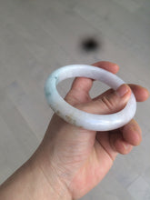 Load image into Gallery viewer, 61.2mm Certified Type A 100% Natural light green/white/brown/purple Jadeite Jade bangle AH82-0480