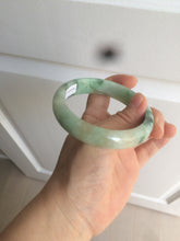 Load image into Gallery viewer, 59.5mm certified Type A 100% Natural sunny green Jadeite bangle AX76-6145