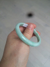 Load image into Gallery viewer, 49mm certified 100% natural Type A light green/white oval jadeite jade bangle BG28-5445