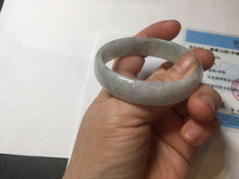 Load image into Gallery viewer, 51.2mm Certified Type A 100% Natural light green purple jadeite jade bangle AA100-9100