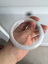 Load image into Gallery viewer, 61.2mm Certified Type A 100% Natural light green/white/brown/purple Jadeite Jade bangle AH82-0480