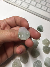 Load image into Gallery viewer, 100% Natural type A icy watery light green white small happy Buddha (拇指佛) jadeite Jade pendant group F131