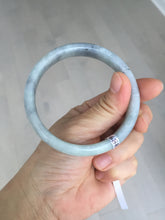 Load image into Gallery viewer, 59mm Certified Type A 100% Natural green gray black(Wuji, 淡乌鸡) Jadeite Jade bangle BQ55-6886