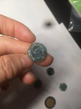 Load image into Gallery viewer, 100% Natural blue gray green Guatemala jadeite Jade flower pendant group BH61