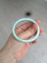 Load image into Gallery viewer, 49mm certified 100% natural Type A light green/white oval jadeite jade bangle BG28-5445