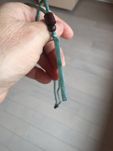Load image into Gallery viewer, 100% natural blue gray white Guatemala jadeite jade Photo engraving Guanyin (观音) rectangle safe and sound pendant/worry stone/decor PA248