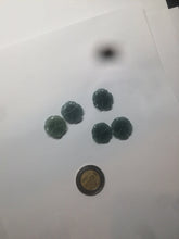 Load image into Gallery viewer, 100% Natural blue gray green Guatemala jadeite Jade flower pendant group BH61