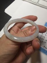 Load image into Gallery viewer, 49mm certified 100% natural Type A icy watery sunny green white yellow jadeite jade bangle BN70-9367