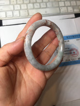 Load image into Gallery viewer, 53.3mm Certified 100% Natural Type A Light Green Purple Red Gray A Red Earth Plateau Round Cut Jadeite Jade Bangle PH203-6213