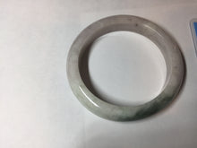 Load image into Gallery viewer, 56.9mm Certified Type A 100% Natural dark green/white/purple Jadeite Jade bangle BL82-4053