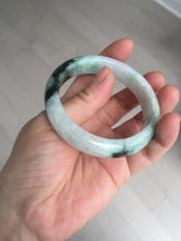Load image into Gallery viewer, 53.9mm 100% natural Type A sunny green white purple jadeite jade bangle BN4-8233