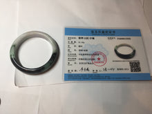 Load image into Gallery viewer, 53.2mm certificated Type A 100% Natural sunny green/brown/purple/black(FU LU SHOU, 福禄寿) Jadeite Jade bangle BG237-3302