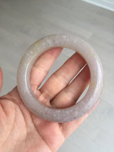 Load image into Gallery viewer, 56mm 100% natural light purple/pale pink/beige with flying snow Quartzite (Shetaicui jade) bangle SY76