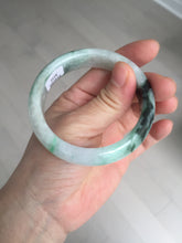 Load image into Gallery viewer, 53.9mm 100% natural Type A sunny green white purple jadeite jade bangle BN4-8233