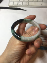 Load image into Gallery viewer, 53.2mm certificated Type A 100% Natural sunny green/brown/purple/black(FU LU SHOU, 福禄寿) Jadeite Jade bangle BG237-3302