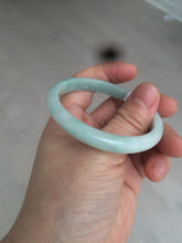 Load image into Gallery viewer, 49mm certified 100% natural Type A light green/white oval jadeite jade bangle BG27-5447
