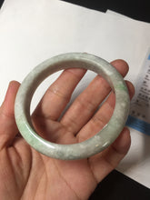 Load image into Gallery viewer, 56.5mm 100% natural type A sunny green/white/purple jadeite jade bangle BM49-8039