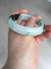Load image into Gallery viewer, 53.9mm 100% natural Type A sunny green white purple jadeite jade bangle BN4-8233