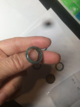 Load image into Gallery viewer, 14.5mm/size 3 1/2 100% natural type A icy watery green/blue slim Guatemala jadeite jade band ring BH63