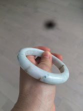 Load image into Gallery viewer, 60.5mm Certified Type A 100% Natural light green/white/brown Jadeite Jade bangle AH81-0428