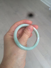 Load image into Gallery viewer, 49mm certified 100% natural Type A light green/white oval jadeite jade bangle BG27-5447