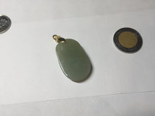 Load image into Gallery viewer, 100% Natural type A icy oily light green gray Jadeite Jade seashell (福贝) pendant F147
