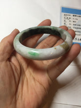 Load image into Gallery viewer, 53.2mm certificated Type A 100% Natural sunny green/brown/purple/black(FU LU SHOU, 福禄寿) Jadeite Jade bangle BG237-3302