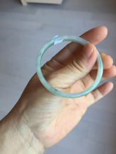 Load image into Gallery viewer, 50mm certified 100% natural Type A icy watery light green with green floating flower slim jadeite jade bangle PA122-(5484)